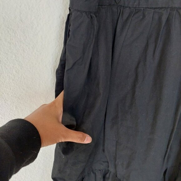 J.Crew Black Sleeveless Tiered Midi Dress With Pockets Size 20 - Picture 3 of 9